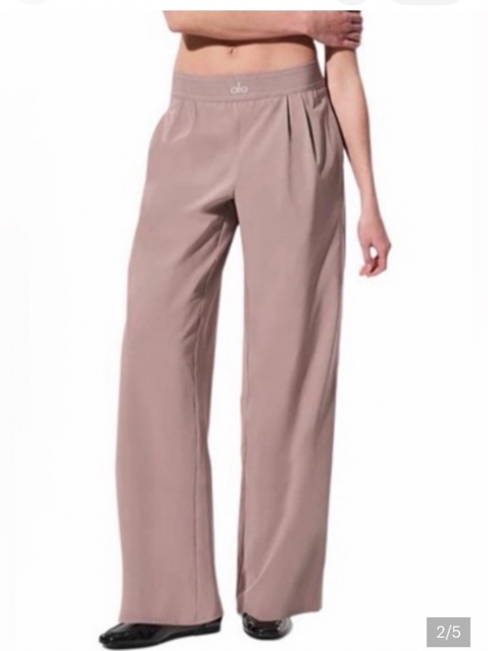 Alo yoga suit up wide leg pants pull-on stretch new pink s m l